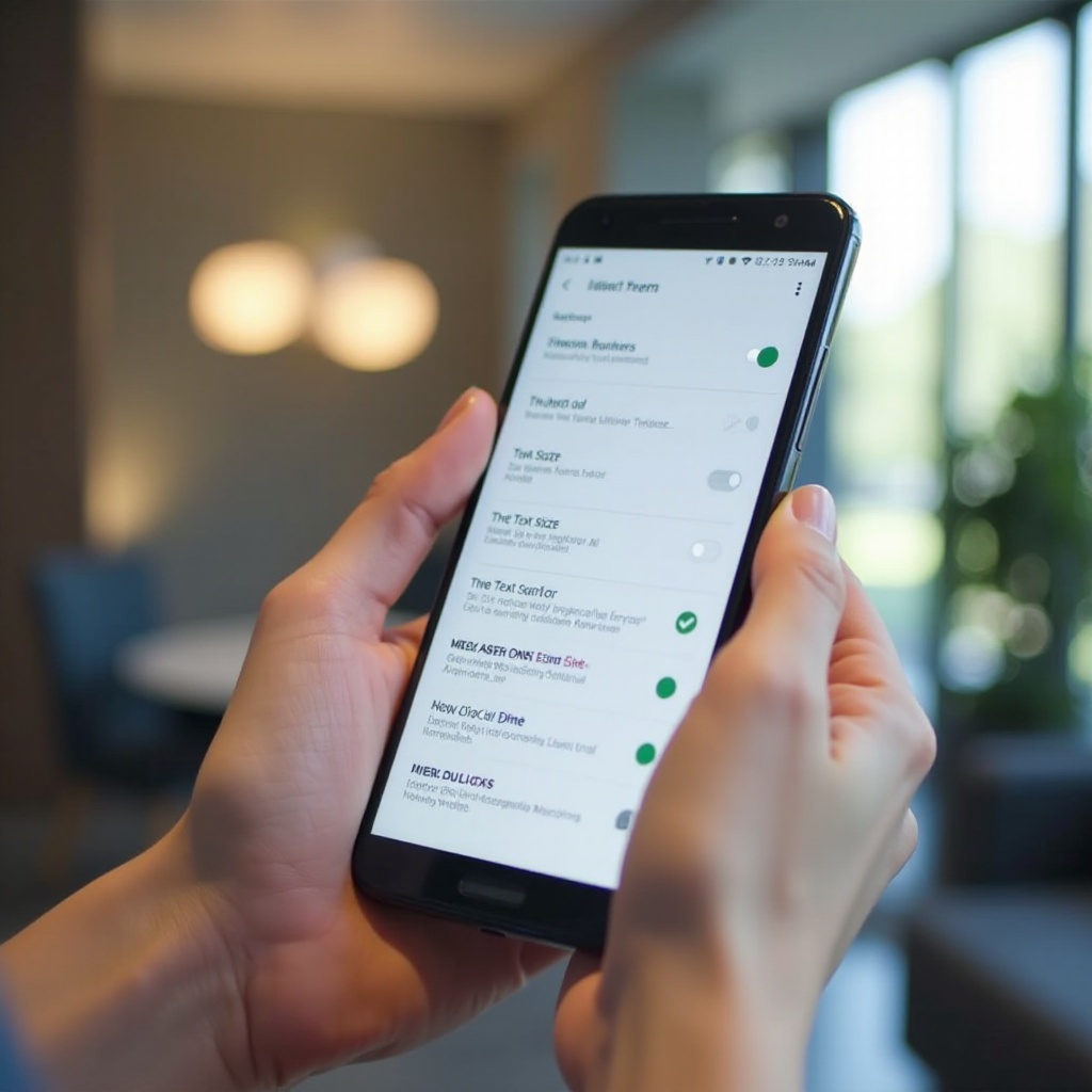 comment agrandir le texte sur Android